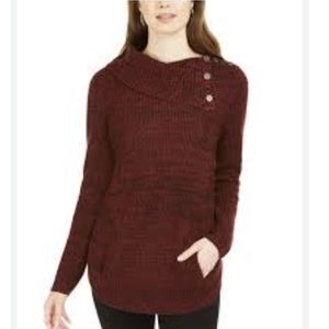 Style & co envelope neck robbed knit sweater
